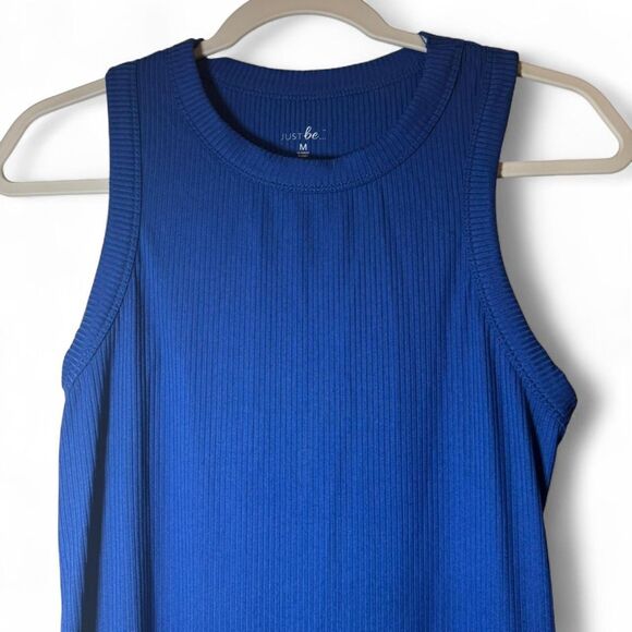 Just Be Blue Ribbed Tank Maxi Dress Size M - Picture 2 of 8
